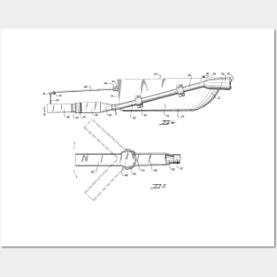 Jet Propelled Boat Vintage Patent Hand Drawing Posters and Art